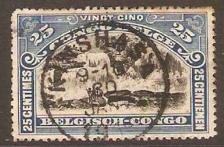 Belgian Congo 1915 25c Black and blue. SG73.