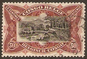 Belgian Congo 1915 50c Black and brown-lake. SG75b.