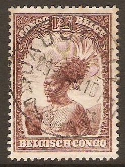 Belgian Congo 1931 1f.25 Red-brown. SG190.