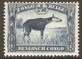 Belgian Congo 1931 2f.50 Blue. SG191a.