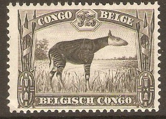 Belgian Congo 1931 3f.25 Grey-black. SG192.