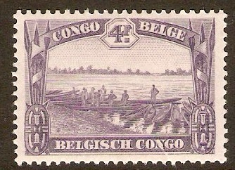 Belgian Congo 1931 4f Violet. SG193.