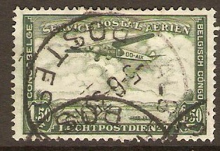 Belgian Congo 1934 1f.50 Green. SG199.
