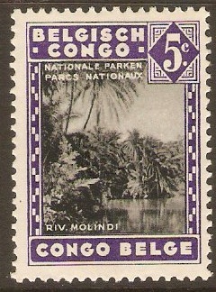 Belgian Congo 1937 5c National Parks Series. SG220.