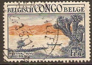 Belgian Congo 1953 7f Kivu Festival Series. SG320.