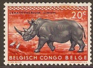 Belgian Congo 1959 20c Animals Series. SG340.