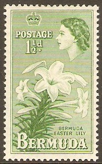 Bermuda 1953 1d Green. SG137.