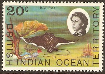 British Indian Ocean Territory 1968 20c Marine Life Series. SG19