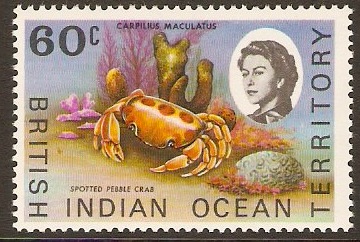 British Indian Ocean Territory 1968 60c Marine Life Ser. SG23a.