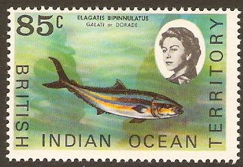 British Indian Ocean Territory 1968 85c Marine Life Ser. SG24a.