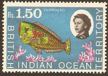 British Indian Ocean Territory 1968 1r.50 Marine Life Ser. SG26.