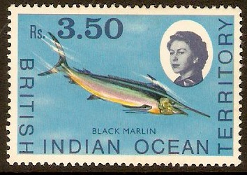 British Indian Ocean Territory 1968 3r.50 Marine Life Ser. SG28.