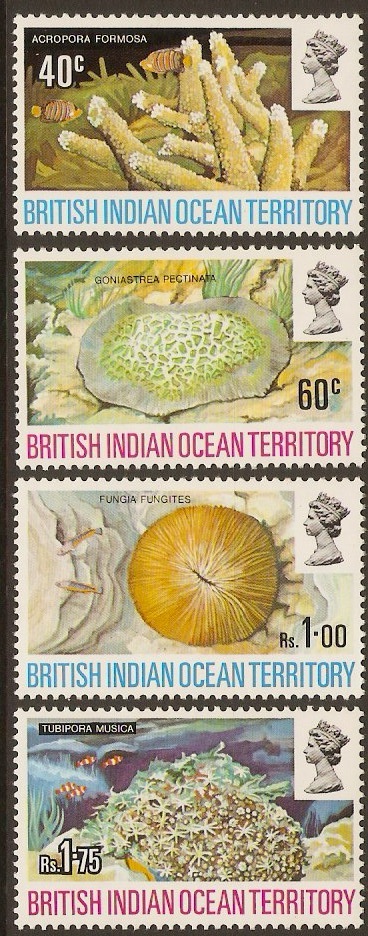 British Indian Ocean Territory 1972 Coral Set. SG41-SG44.