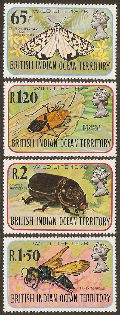 British Indian Ocean Territory 1975 Wildlife Set. SG86-SG89.
