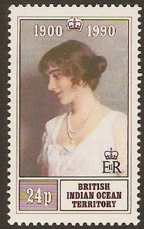 British Indian Ocean Territory 1990 Queen Mother Stamp. SG106.