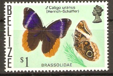 Belize 1974 $1 Butterflies series. SG392.