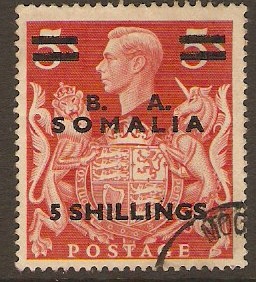 Somalia 1950 5s on 5s Red. SGS31.