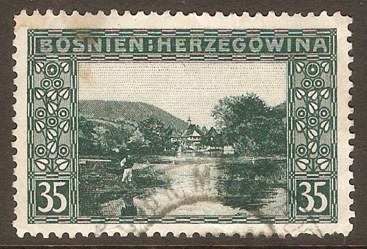 Bosnia and Herzegovina 1906 35h Deep green - Views. SG195A.