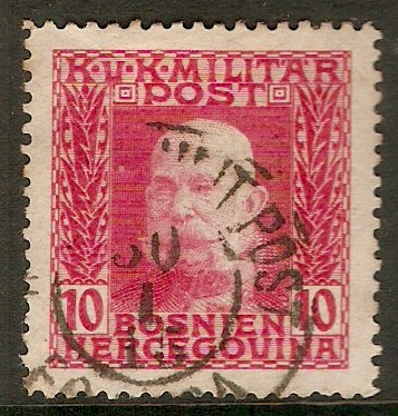 Bosnia and Herzegovina 1912 10h Carmine. SG367.