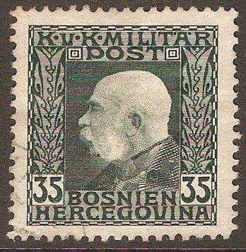 Bosnia and Herzegovina 1912 35h Blackish green. SG372. - Click Image to Close