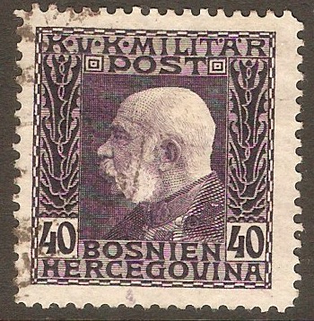 Bosnia and Herzegovina 1912 40h Deep violet. SG373.