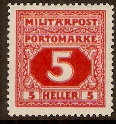 Bosnia and Herzegovina 1916 5h Red - Postage Due. SGD413.