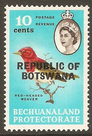 Botswana 1966 10c Bechuanaland overprint series. SG212.