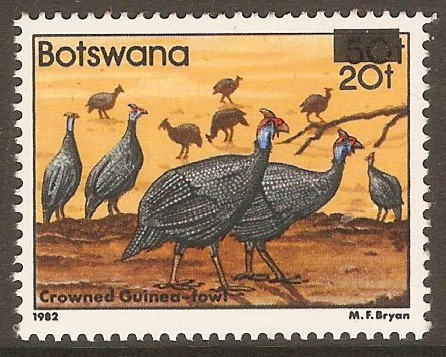 Botswana 1987 20t on 50t Birds series. SG614.