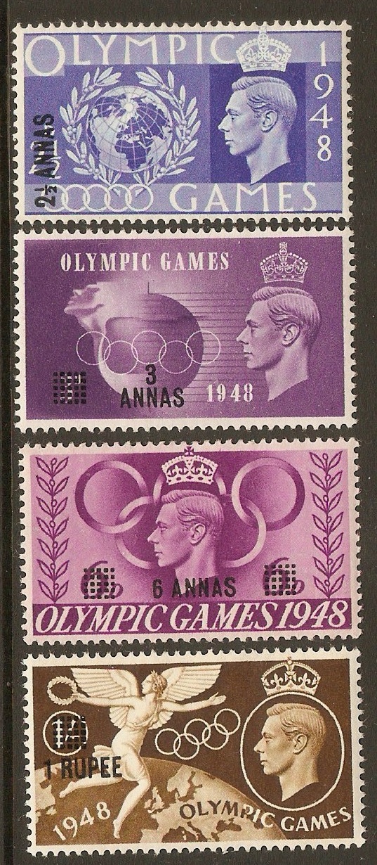 B.P.O.'s in Eastern Arabia 1948 Olympic Games set. SG27-SG30.