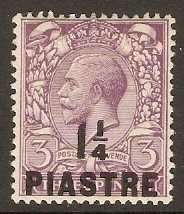 British Levant 1913 1pi on 3d Dull reddish violet. SG37.