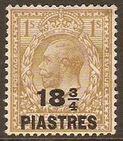 British Levant 1921 18pi on 1s Bistre-brown. SG47.