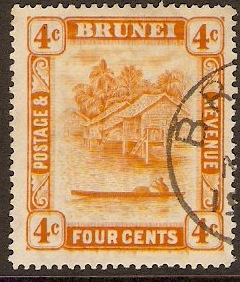 Brunei 1924 4c Orange. SG65.