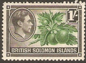 British Solomon Islands 1939 1s Green and black. SG68.