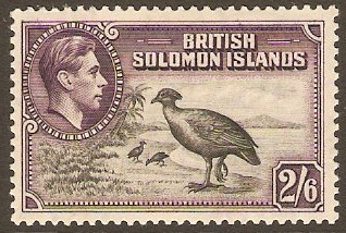 British Solomon Islands 1939 2s.6d Black and violet. SG70.