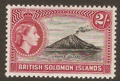 British Solomon Islands 1963 2s Black and carmine. SG110.