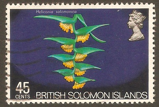 British Solomon Islands 1972 45c Orchids Series. SG231.