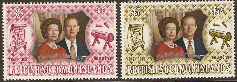 British Solomon Islands 1972 Silver Wedding Set. SG234-SG235.