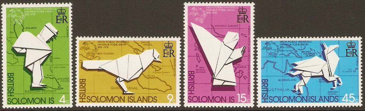 British Solomon Islands 1974 UPU Centenary Set. SG258-SG261.