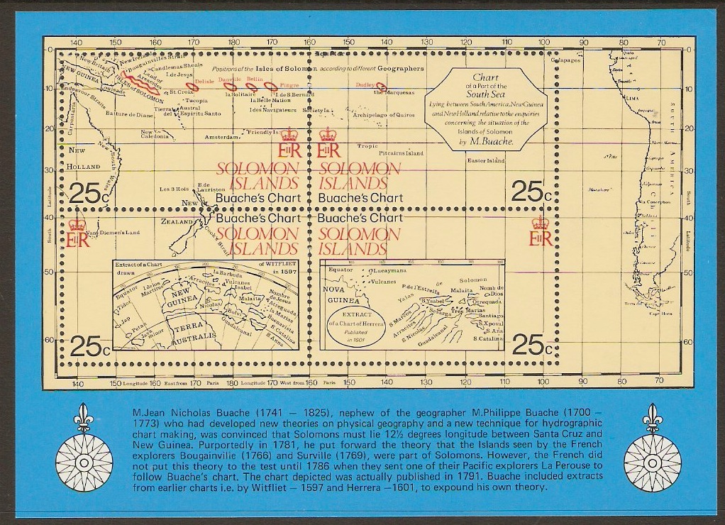 British Solomon Islands 1981 Bauches Chart Sheet. SGMS438.