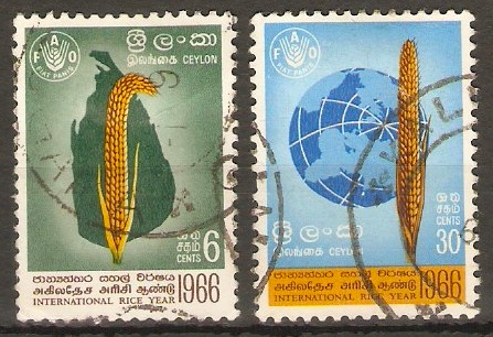 Ceylon 1966 Int. Rice Year set. SG515-SG516.