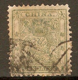 China 1885 1ca Dull green. SG13a.