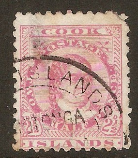 Cook Islands 1893 2d Rose. SG8.