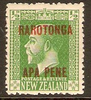 Cook Islands 1919 d Green. SG56.