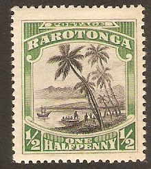 Cook Islands 1920 d Black and green. SG70.
