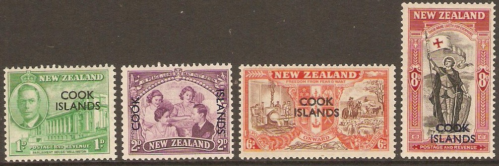 Cook Islands 1946 Peace Set. SG146-SG149.