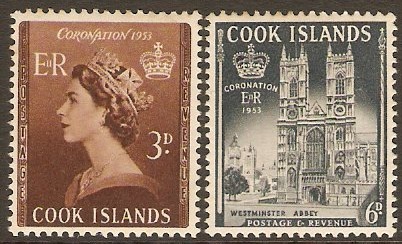 Cook Islands 1953 Coronation Set. SG160-SG161.