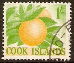 Cook Islands 1963 1s Orange-yellow and yellow-green. SG169.