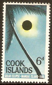 Cook Islands 1965 6d Black, yellow and light blue. SG174.