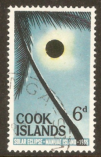 Cook Islands 1965 6d Black, yellow and light blue. SG174.