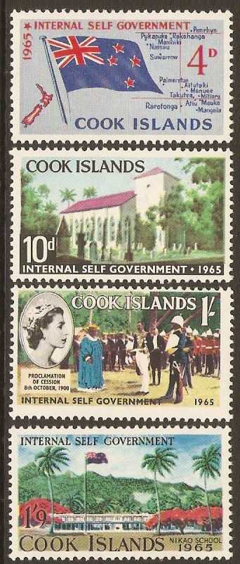 Cook Islands 1965 Self Government Set. SG175-SG178.